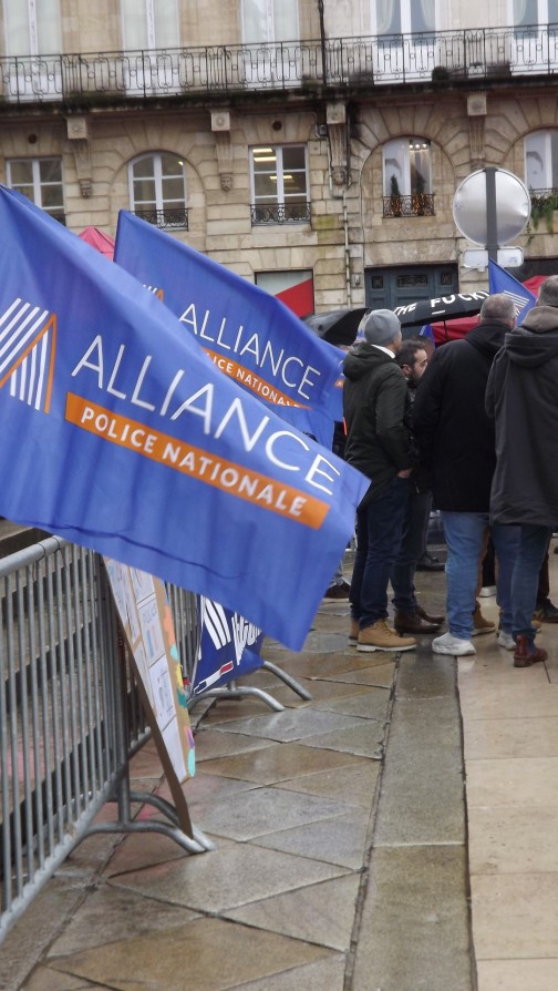 31 janvier 2026 Bordeaux. Appel de soutien aux forces de Police